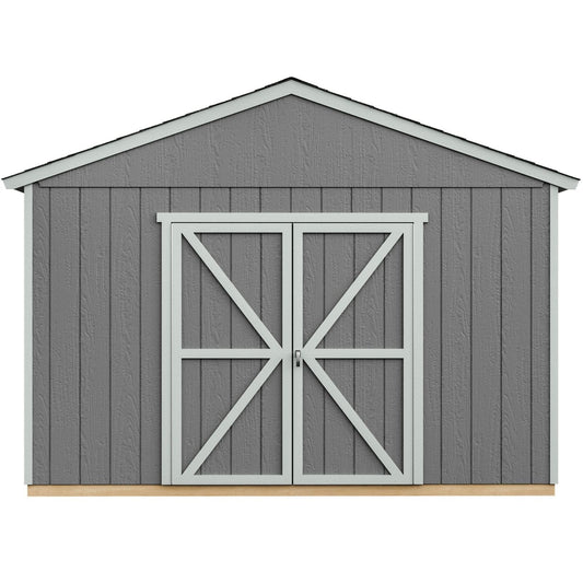Handy Home Products Astoria 12×24 Do-It-Yourself Wooden Storage Shed Brown Without Floor