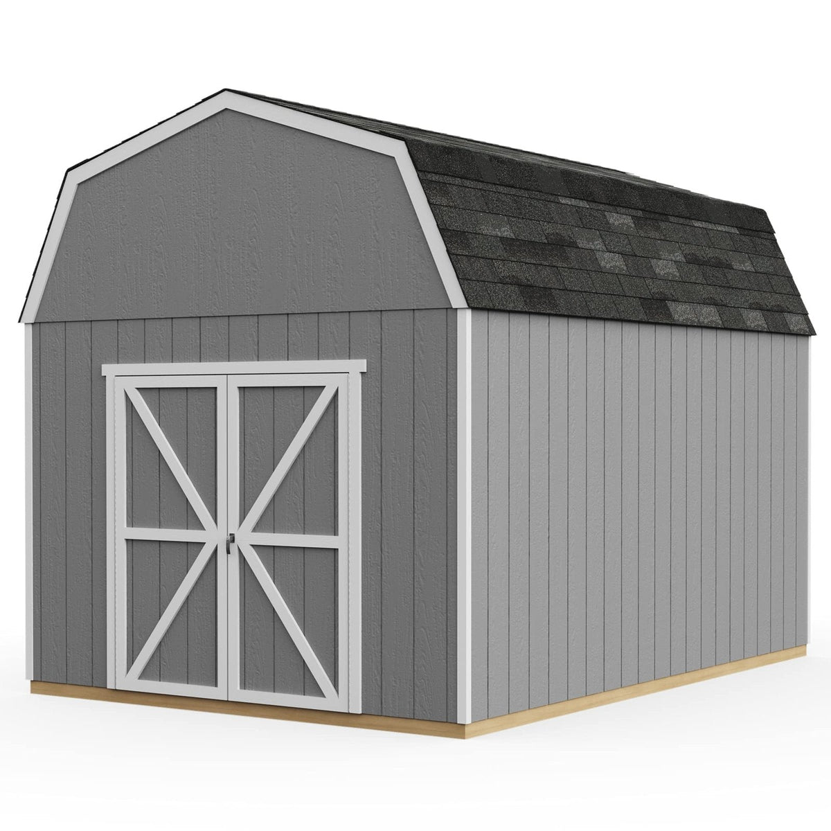 Handy Home Products Braymore 10×14 Do-It-Yourself Wooden Storage Shed with Floor